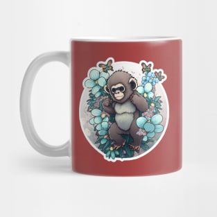 WaterColour Monkey illustration Mug